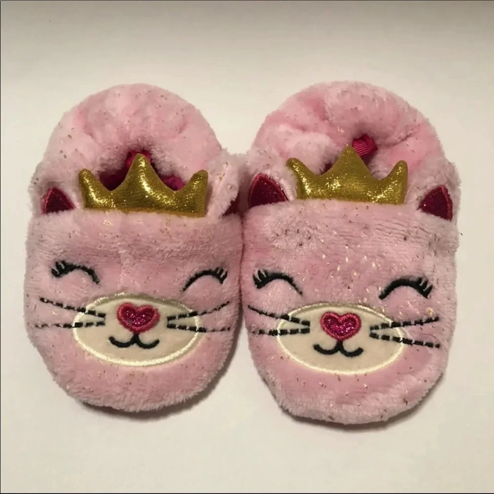 ALine Slippers‎ Girls Size 6 Pink Kitty Slip On New